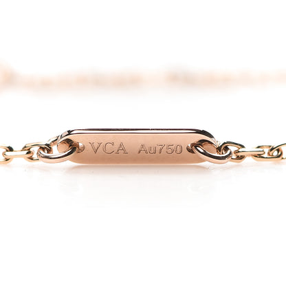 Van Cleef & Arpels 18K Rose Gold Carnelian Sweet Alhambra Bracelet 4 of 6