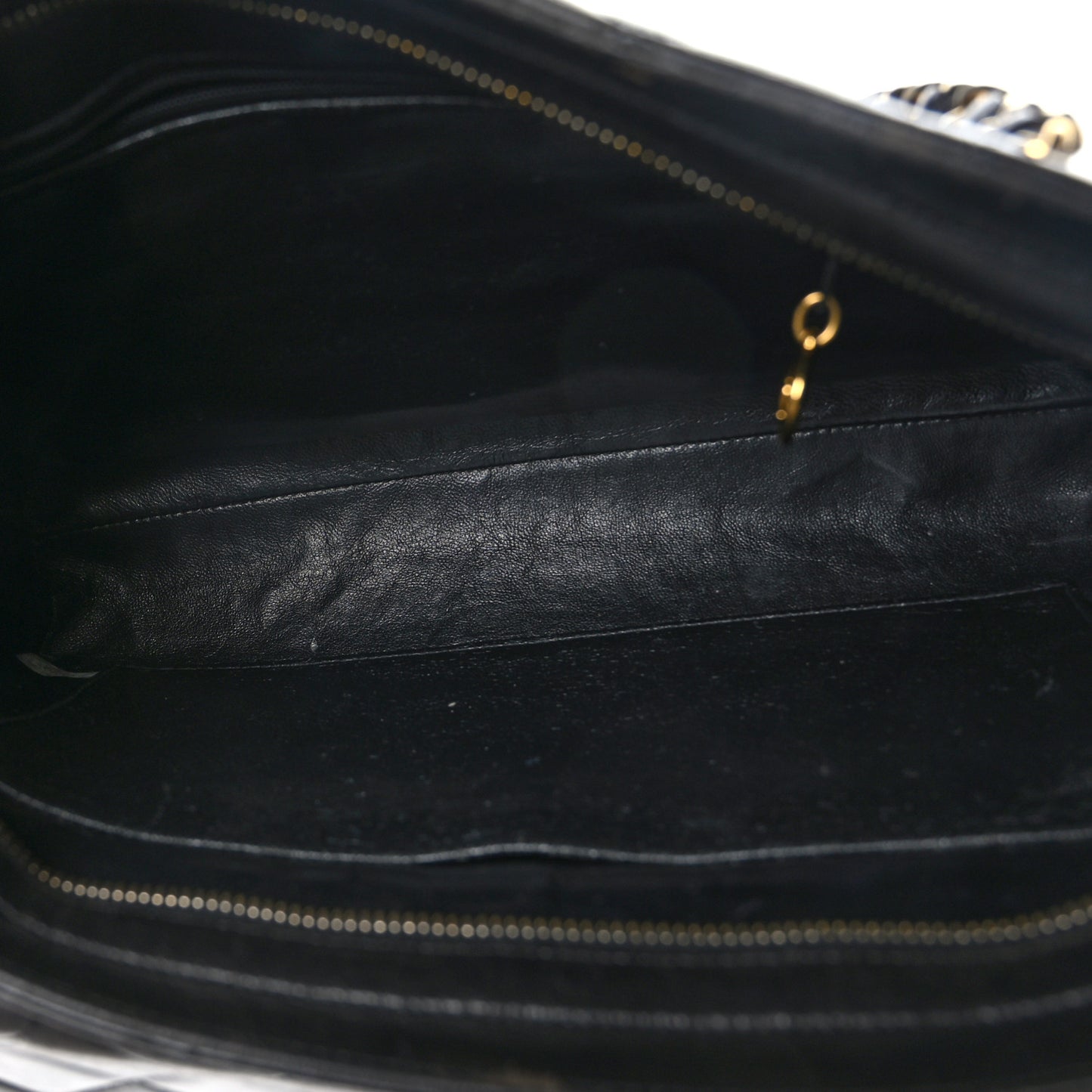 Lambskin Quilted Flap Shoulder Bag Black