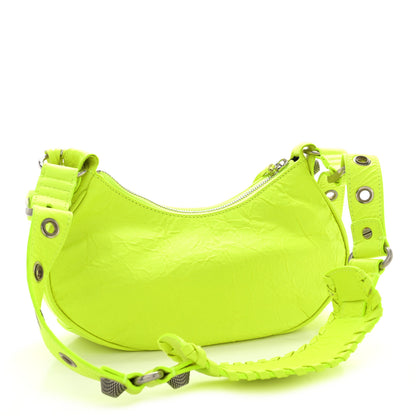 Balenciaga Agneau Arena Le Cagole Shoulder Bag XS Fluo Yellow 3 of 11