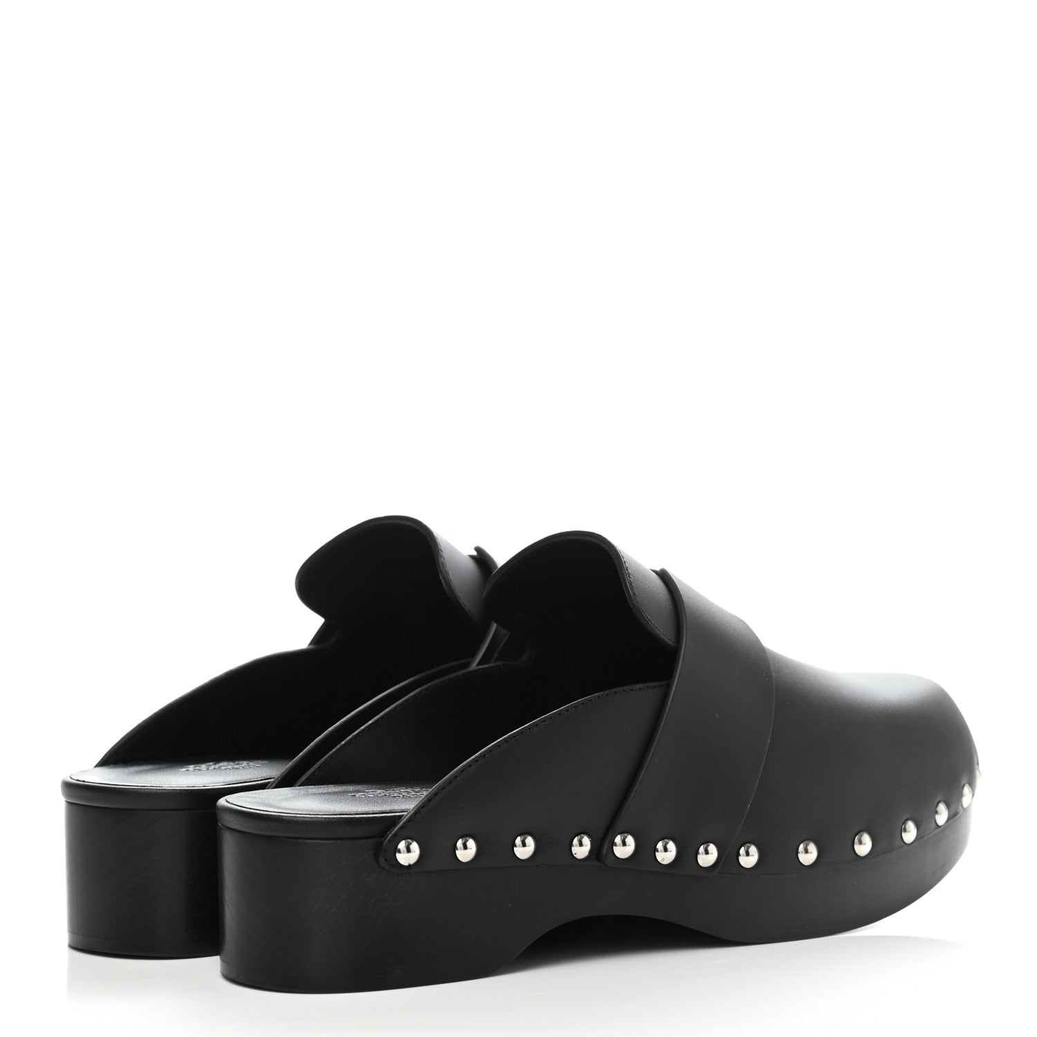 Hermes Calfskin Calya Mules 36 Black 4 of 8