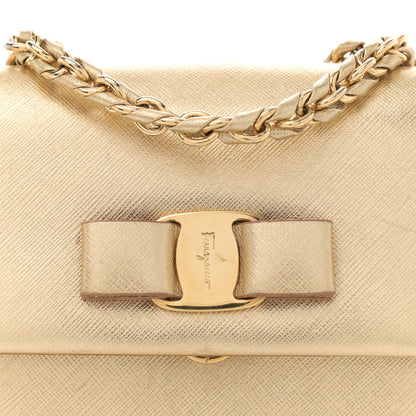 Salvatore Ferragamo Printed Calfskin Ginny Crossbody Bag Gold 8 of 16