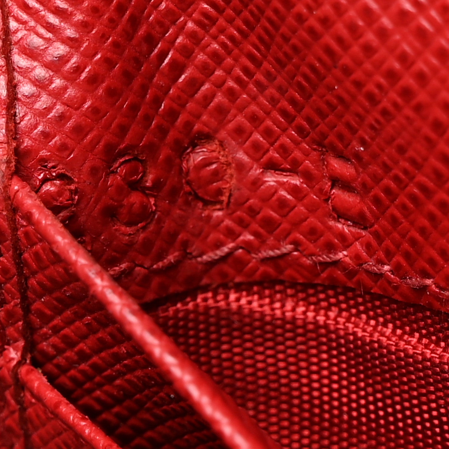 Prada Saffiano Zip Top Compact Wallet Fuoco 8 of 12