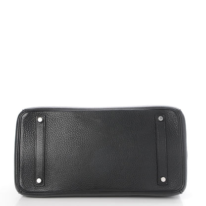 Hermes Taurillon Clemence Birkin 35 Black 6 of 32