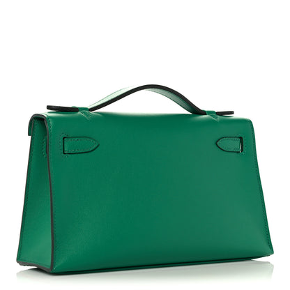 Hermes Swift Kelly Pochette Clutch Vert Vertigo 3 of 28