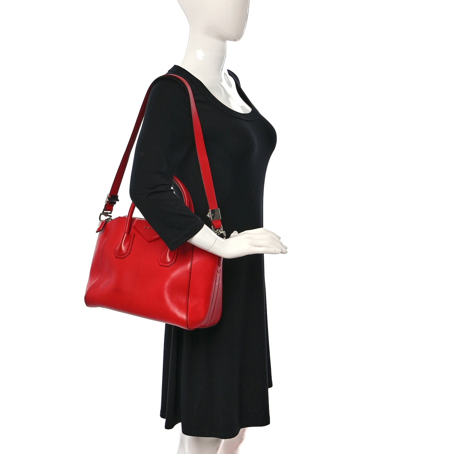 Sugar Goatskin Medium Antigona Red