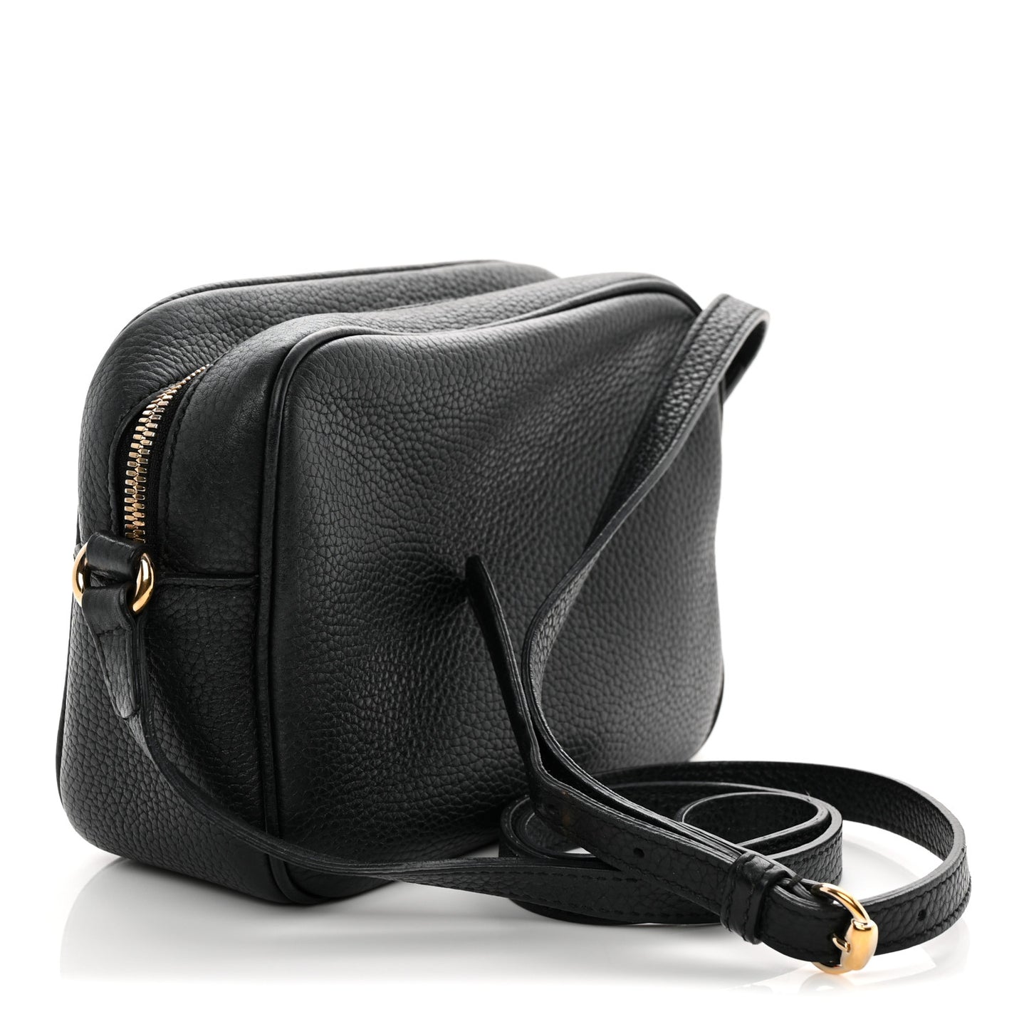 Pebbled Calfskin Small Soho Disco Bag Blue