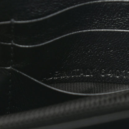 Balenciaga Grained Calfskin Neo Classic Continental Zip Around Wallet Black 8 of 8
