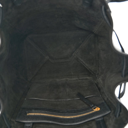 Celine Soft Grained Calfskin Small Belt Cabas Phantom Black 5 of 10