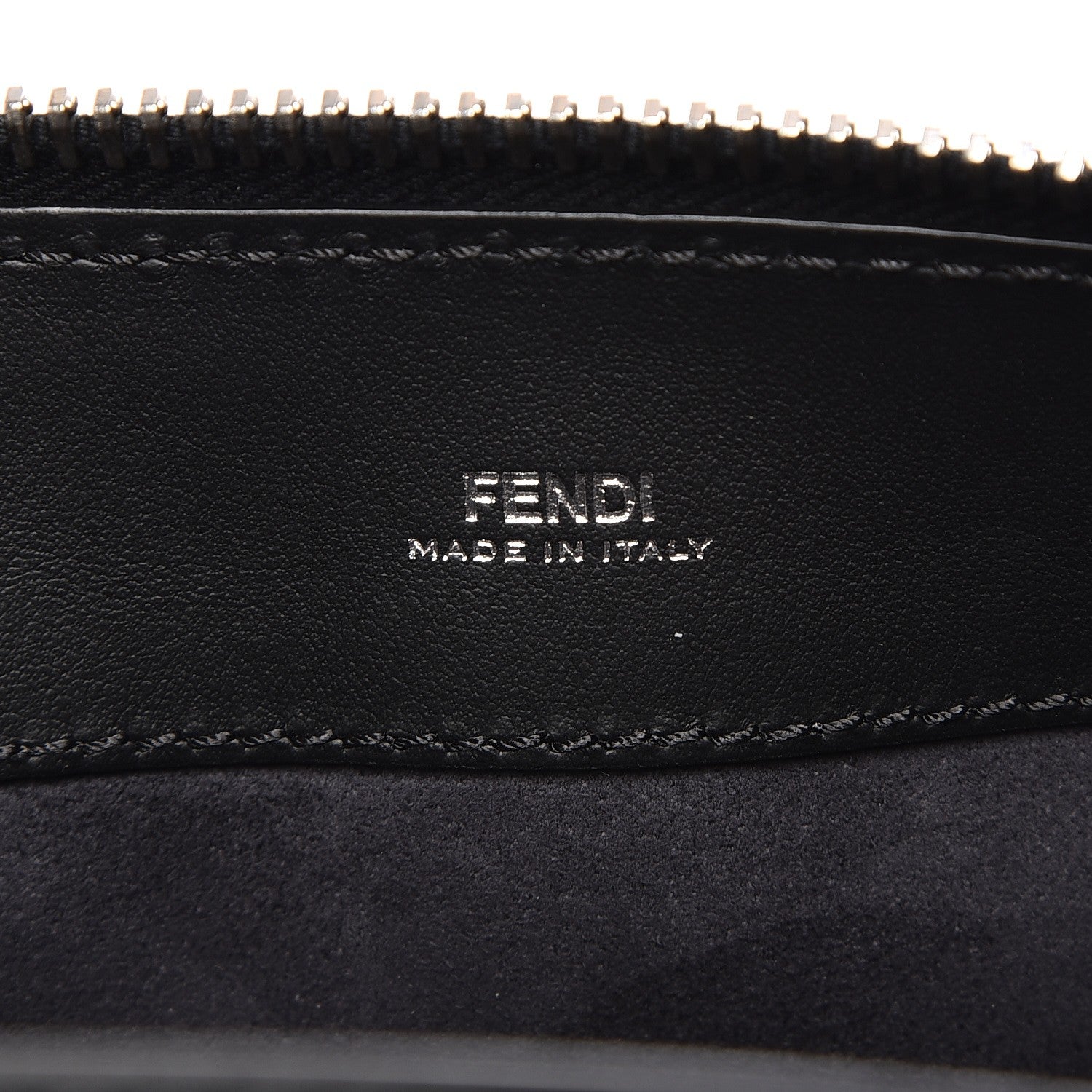 Fendi Vitello Baltico Dolce Shiny Nappa Lace Up DotCom Satchel Black Blue 8 of 11