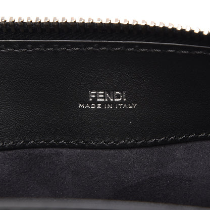 Fendi Vitello Baltico Dolce Shiny Nappa Lace Up DotCom Satchel Black Blue 8 of 11