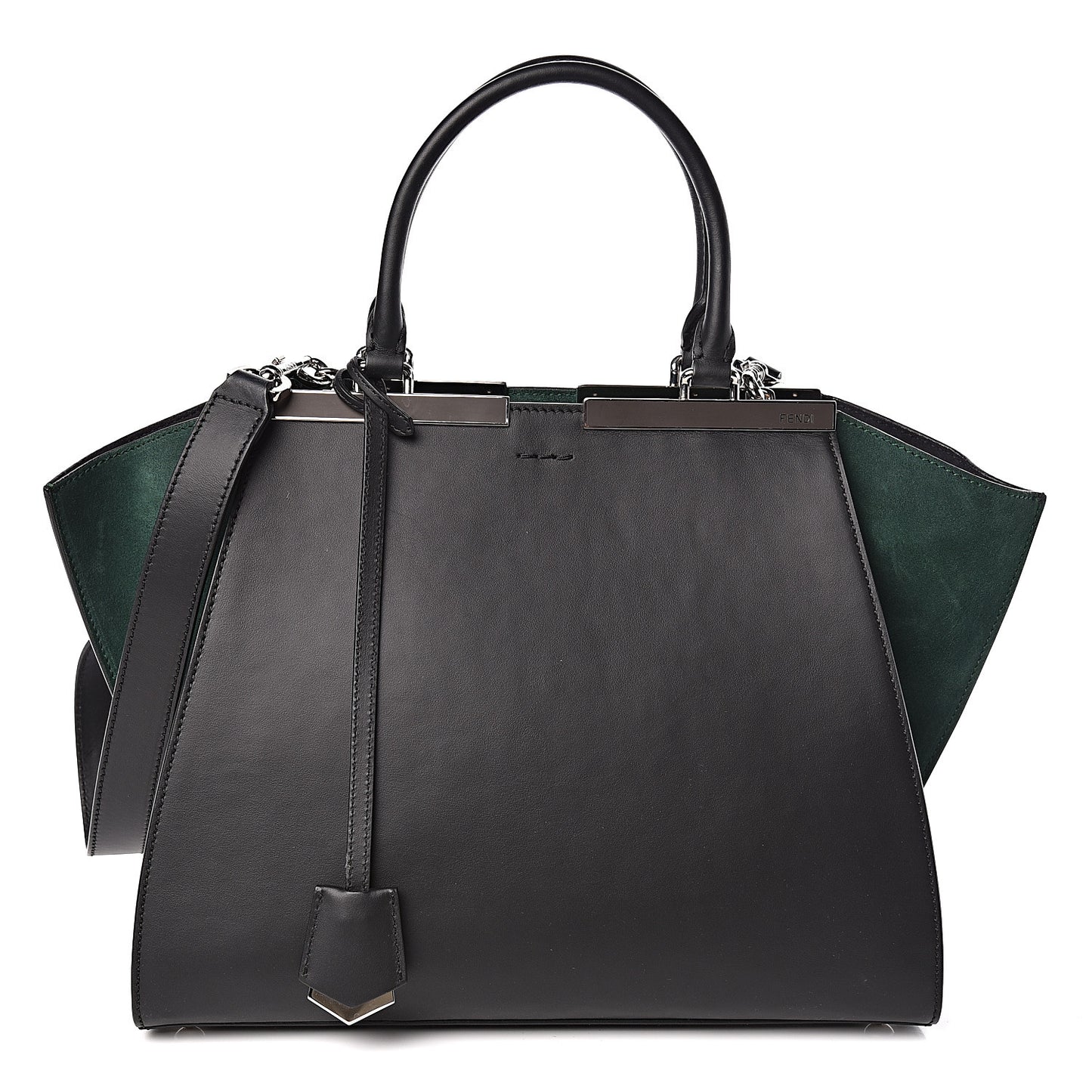Vitello Baltico Kore Petite 3Jours Tote Black Verde Prato