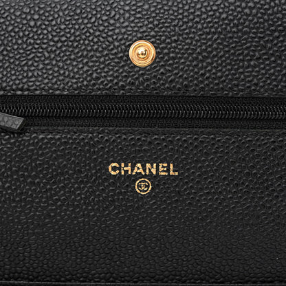 Chanel Caviar Quilted Wallet on Chain WOC Black 6 of 12