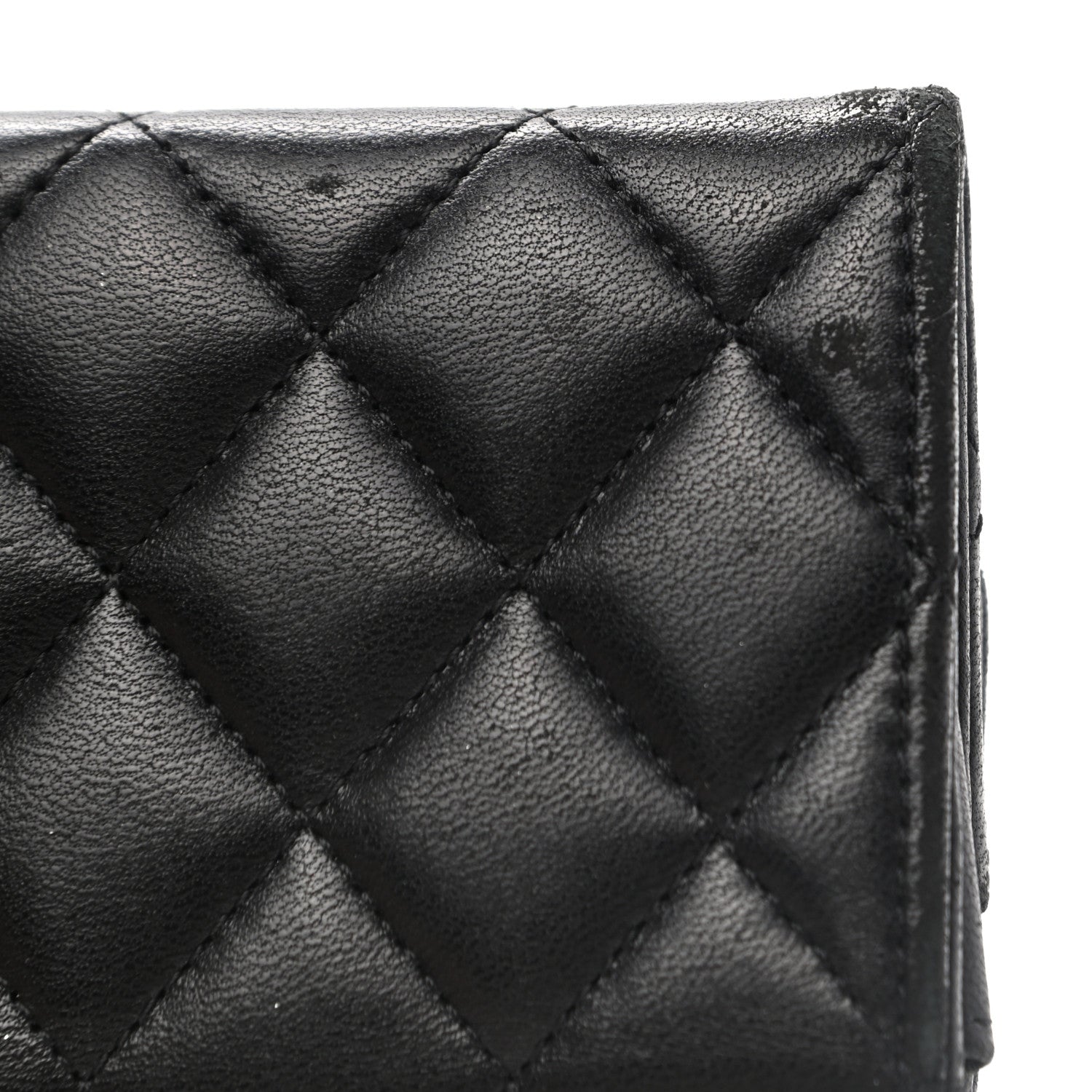 Chanel Lambskin Quilted Flap Card Holder Wallet Black 13 of 14