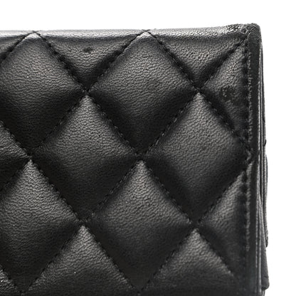 Chanel Lambskin Quilted Flap Card Holder Wallet Black 13 of 14