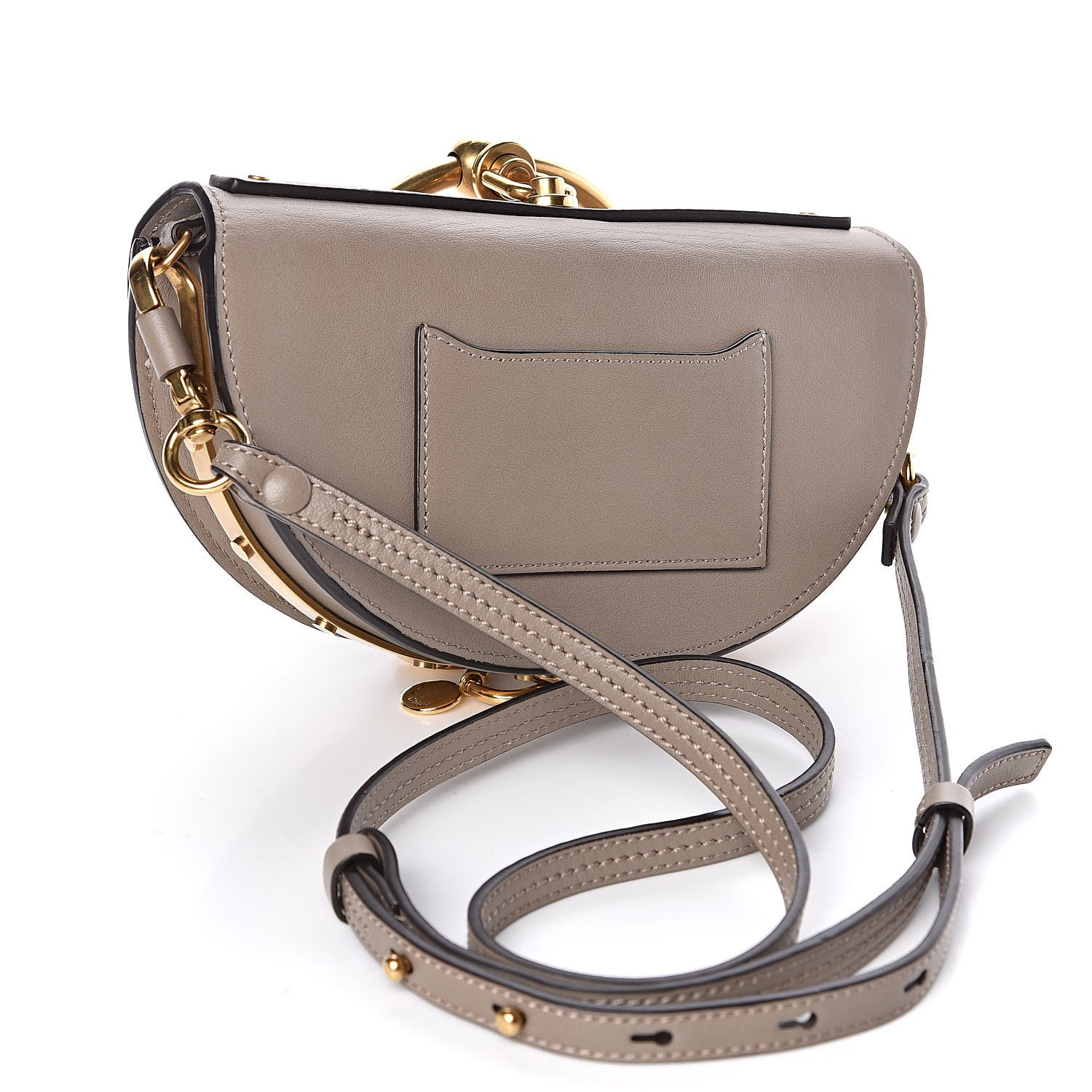 Chloe Calfskin Small Nile Bracelet Minaudiere Bag Motty Grey 3 of 9