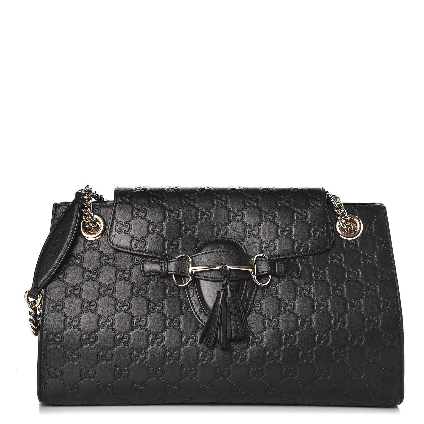 Guccissima Large Emily Chain Shoulder Bag Black