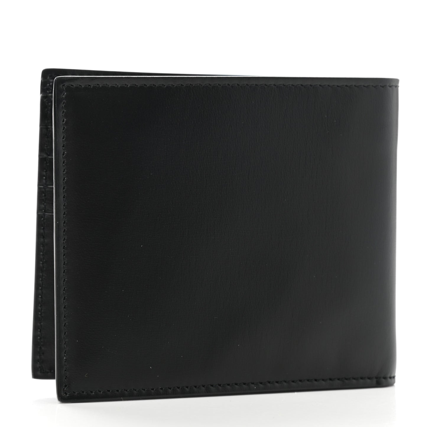 Matte Calfskin Tiny Cassandre East West Wallet Black