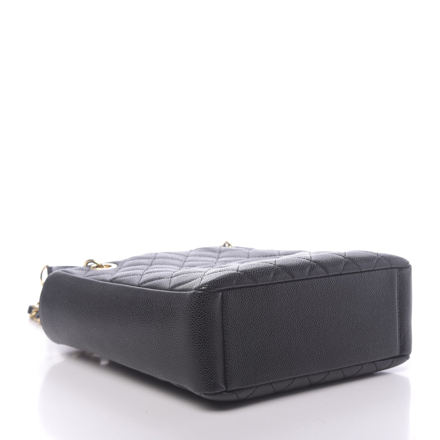 Caviar Quilted Petit Shopping Tote PST Black