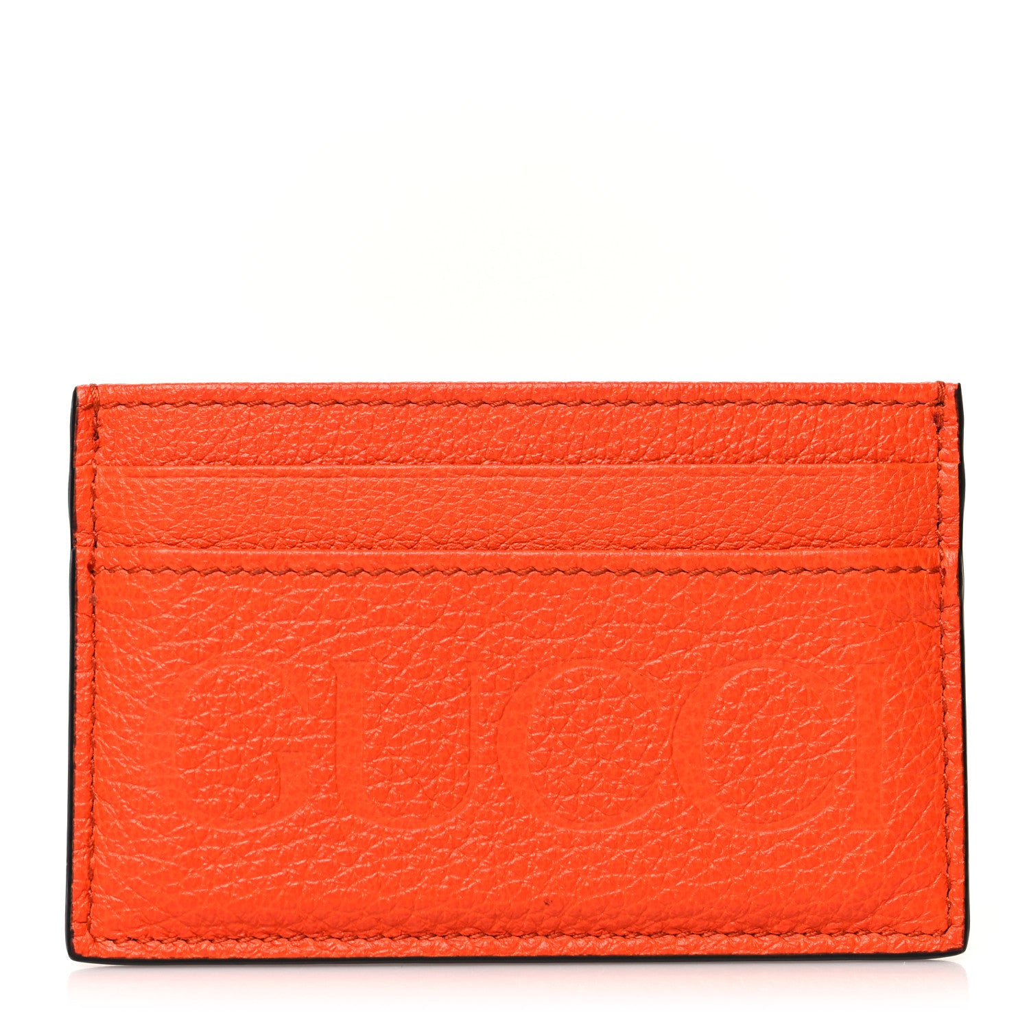 Gucci Calfskin Logo Card Holder Orange 1 of 8