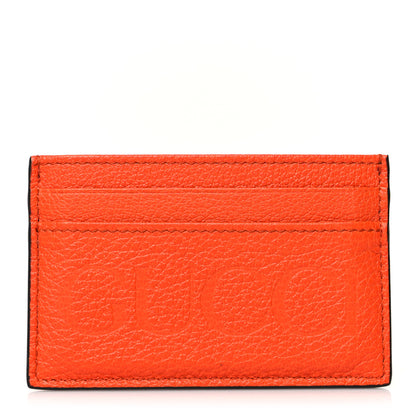 Gucci Calfskin Logo Card Holder Orange 1 of 8