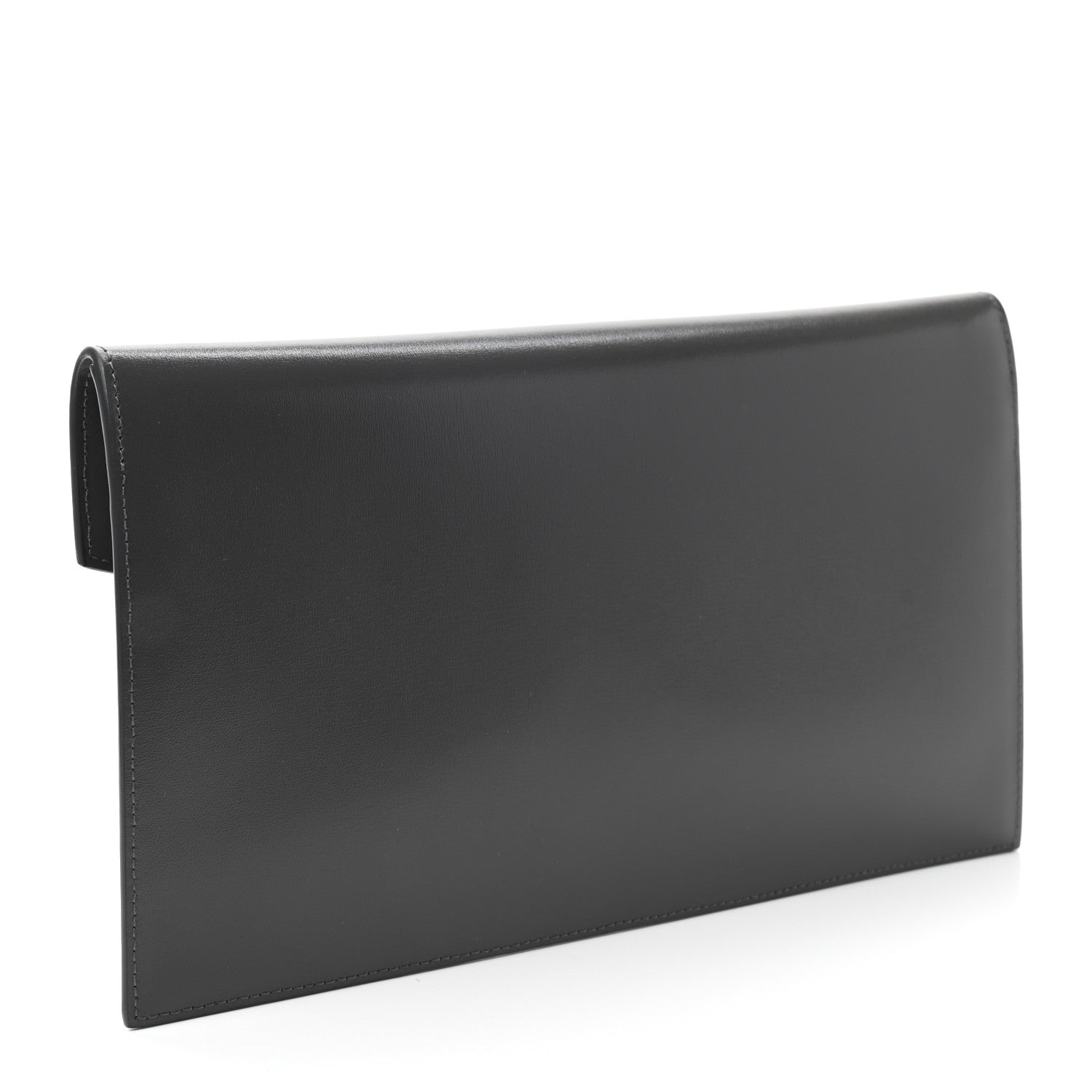 Saint Laurent Smooth Shiny Calfskin Uptown Pouch Storm 3 of 7