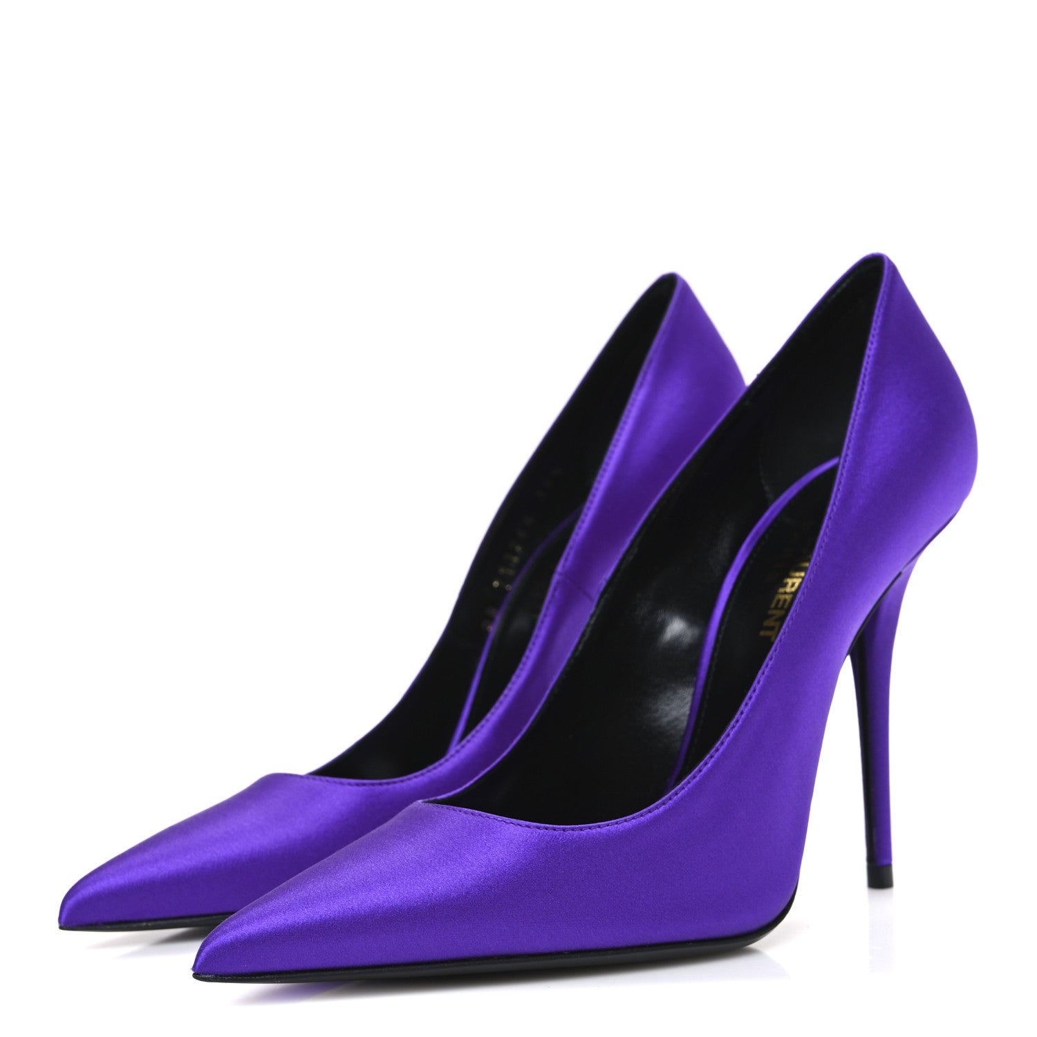 Saint Laurent Satin Crepe Marylin 110 Pumps 35.5 Violet 4 of 11