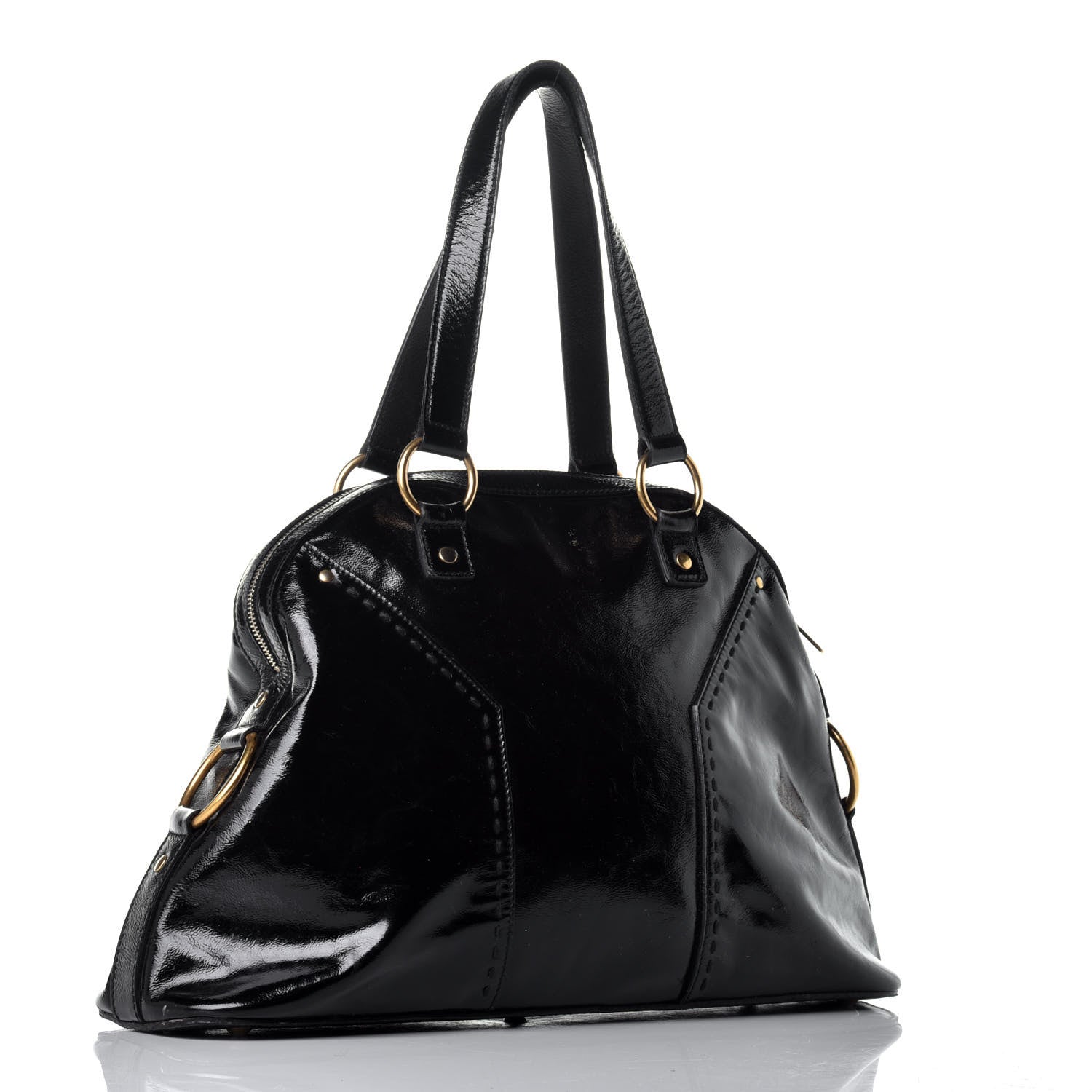 Saint Laurent Patent Large Muse Black 3 of 8