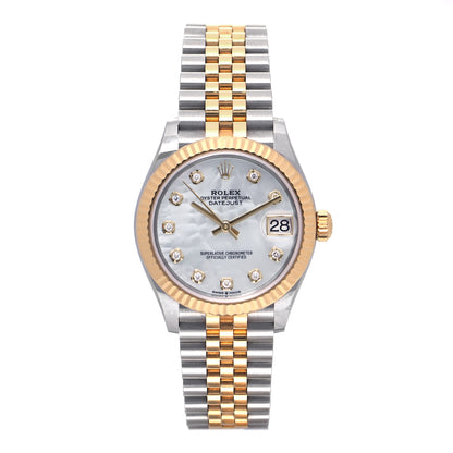 Rolex Stainless Steel 18K Yellow Gold Diamond Mother of Pearl 31mm Oyster Perpetual Datejust Watch 278273 1 of 5