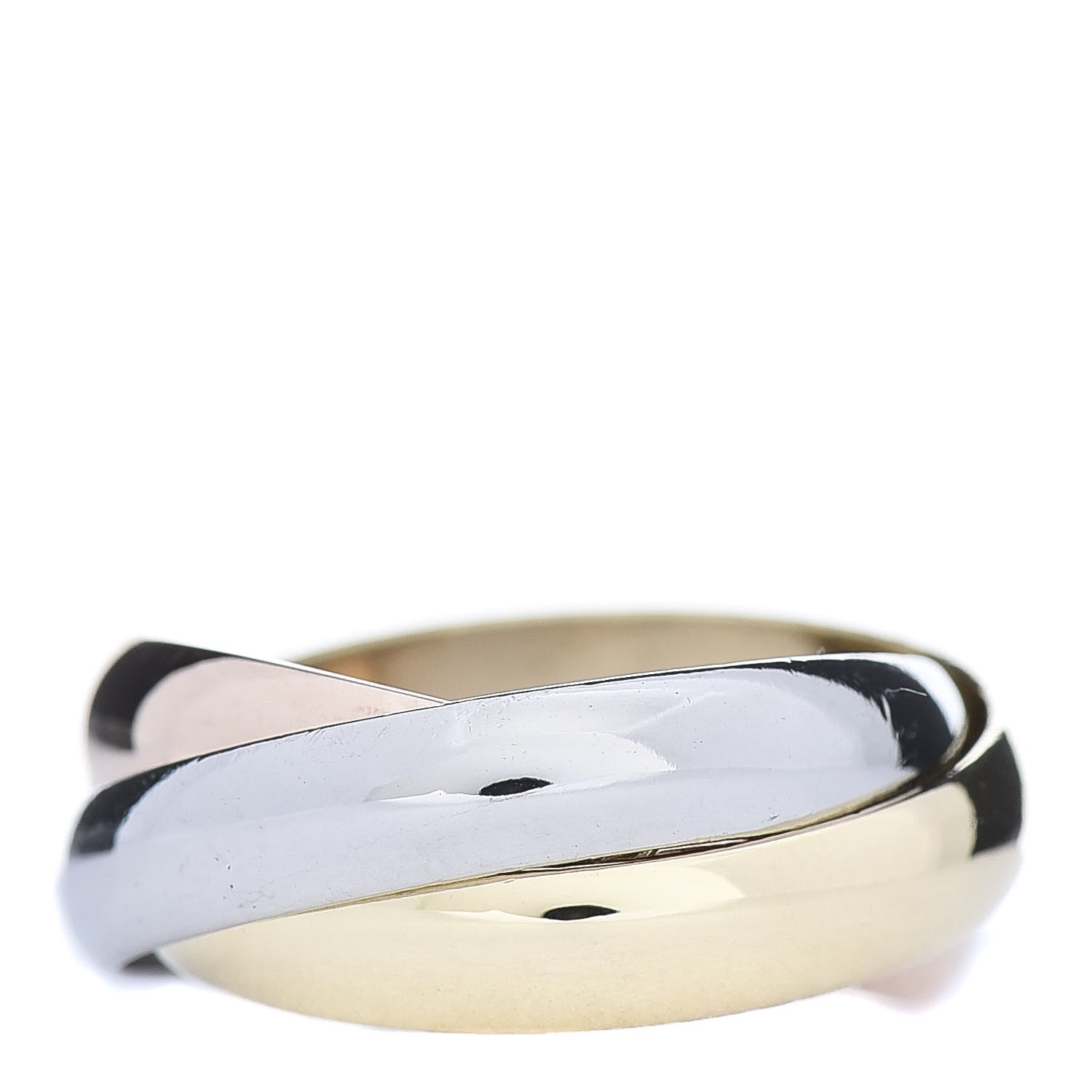 Cartier 18K Pink Yellow White Gold Classic Trinity Ring 47 4 3 of 6