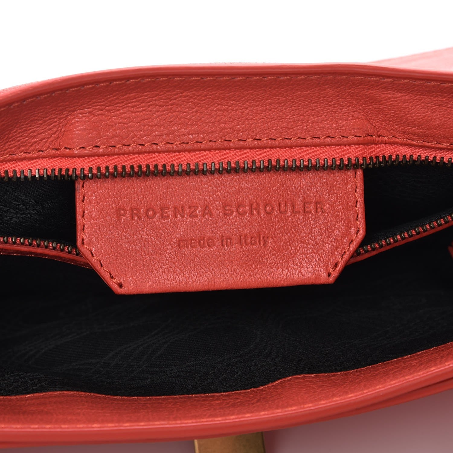 Proenza Schouler Lambskin PS1 Pochette Clutch Deep Coral 7 of 8