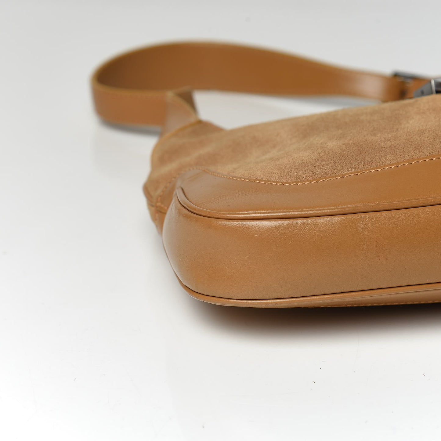 Suede Small Jackie O Hobo Light Brown