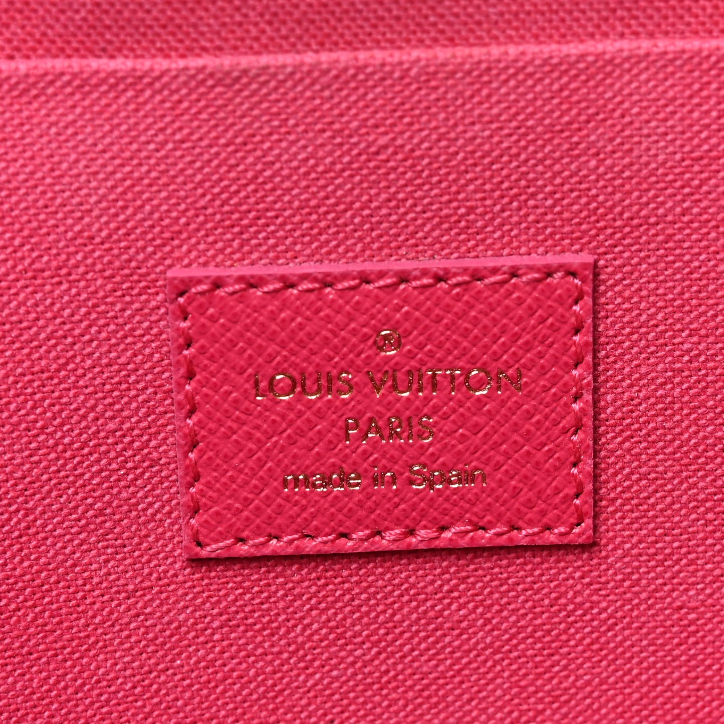 Damier Azur Studded Pochette Felicie Chain Wallet Fuchsia