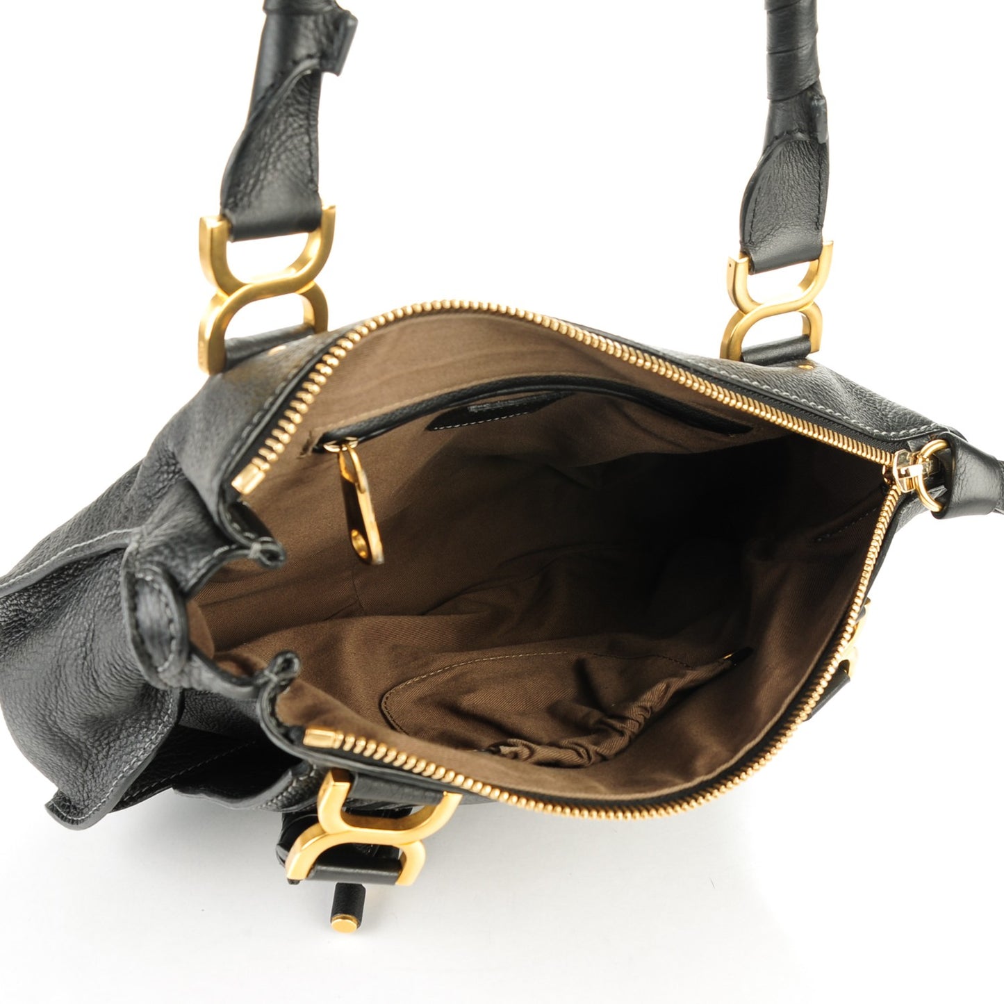 Calfskin Medium Marcie Satchel Black