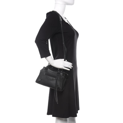 Balenciaga Grained Calfskin Neo Classic Black Hardware Mini City Black 2 of 9