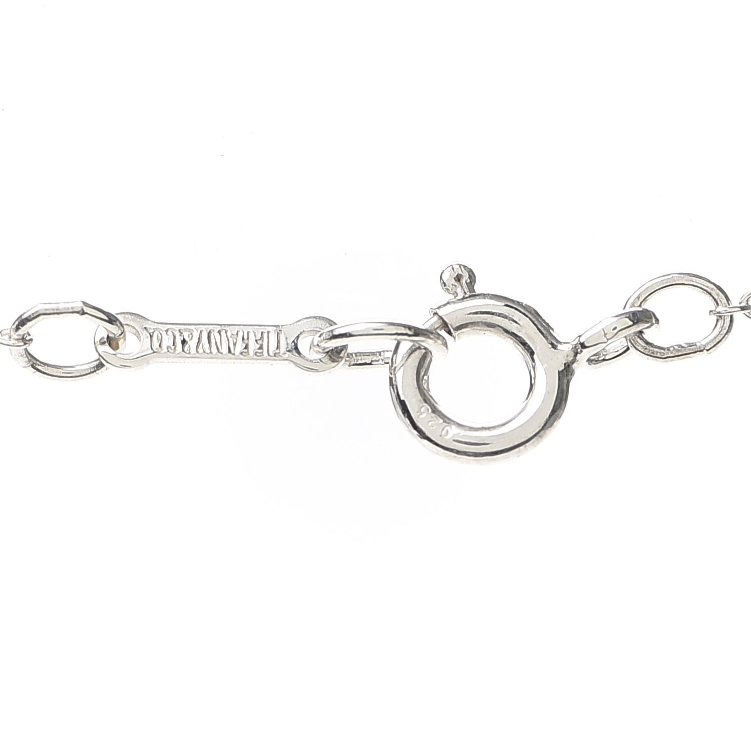 Tiffany Sterling Silver 12mm Elsa Peretti Bean Pendant Necklace 4 of 5