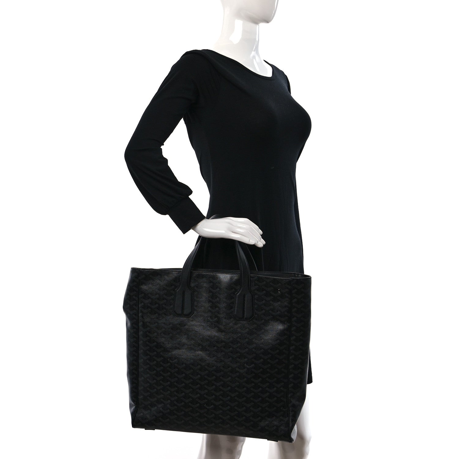 Goyard Goyardine Voltaire III Tote Black 2 of 9
