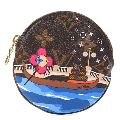 Louis Vuitton Monogram 2019 Christmas Animation Round Coin Purse Blue 1 of 6