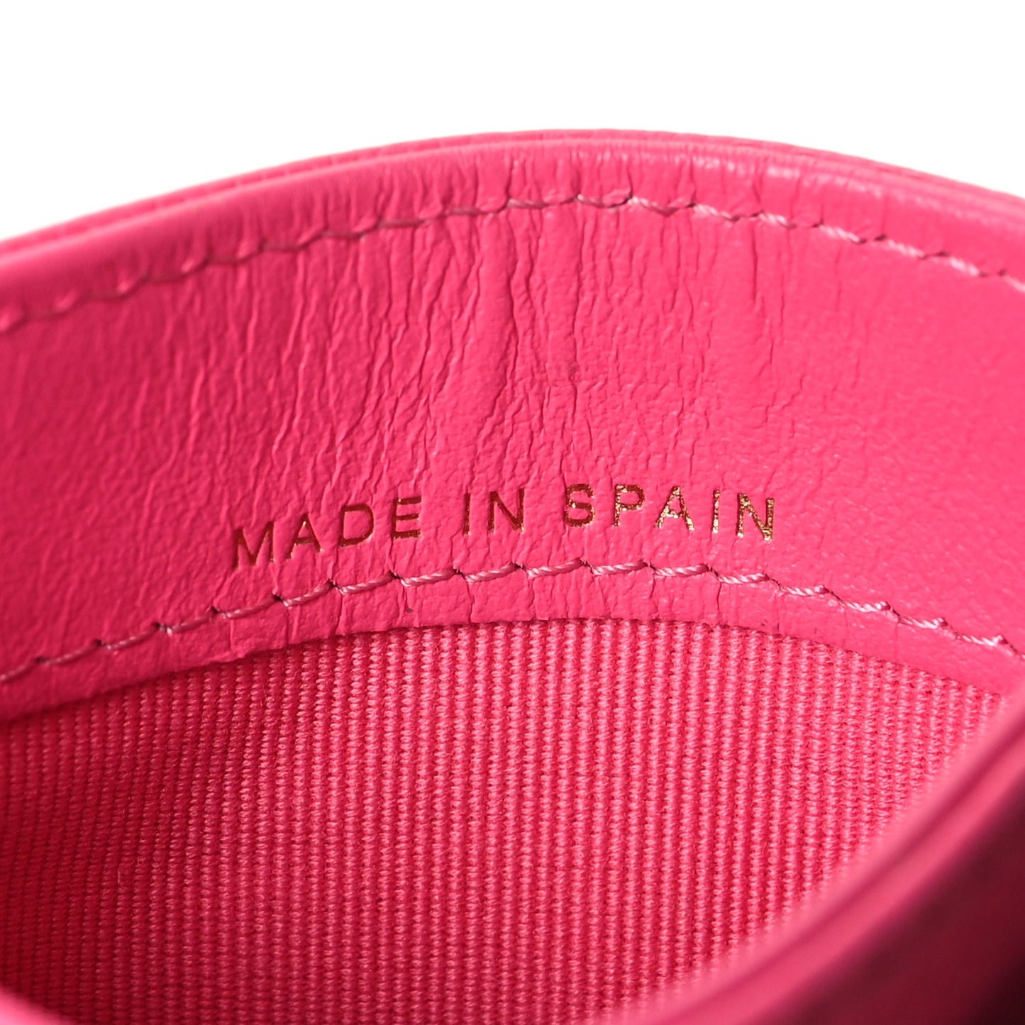 Caviar Quilted Card Holder Dark Pink