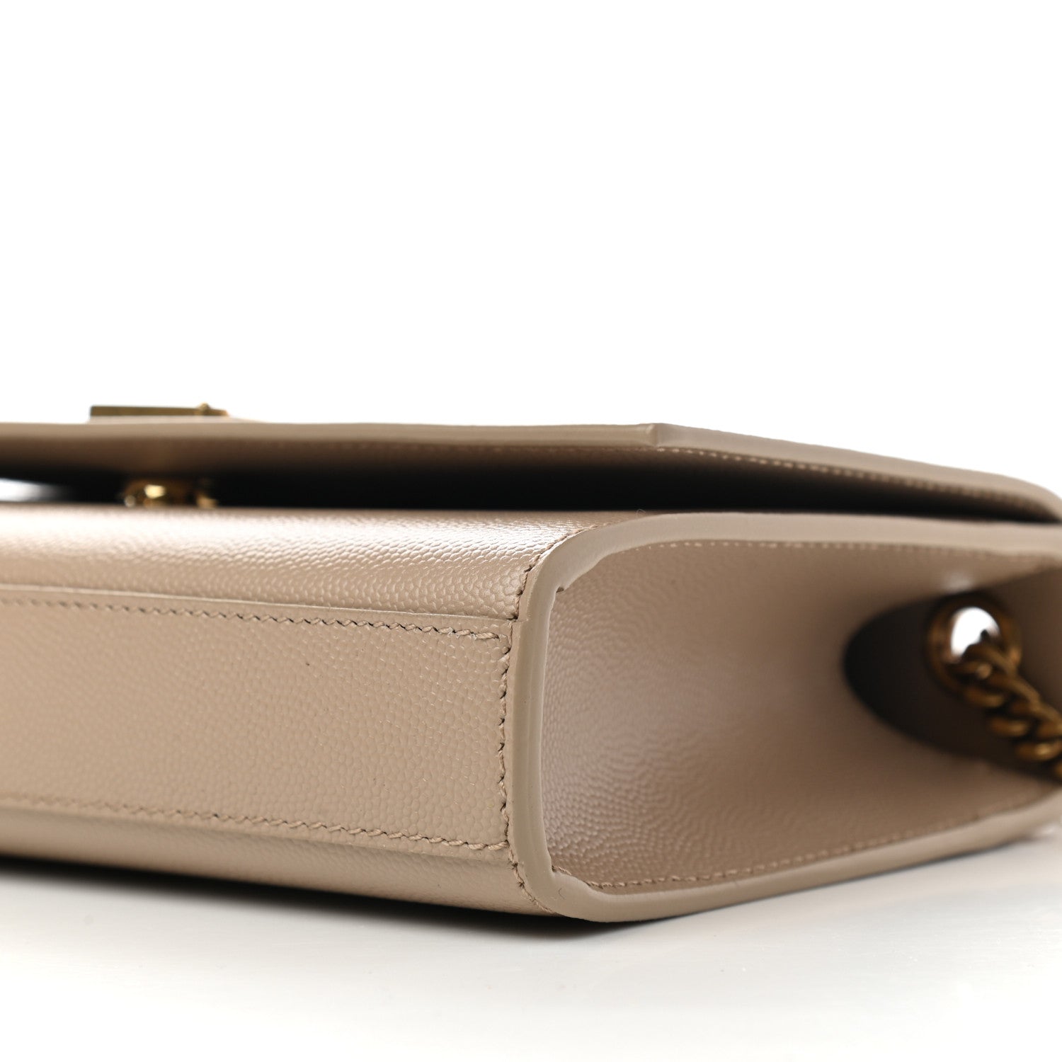 Saint Laurent Grain De Poudre Small Monogram Kate Satchel Dark Beige 11 of 12