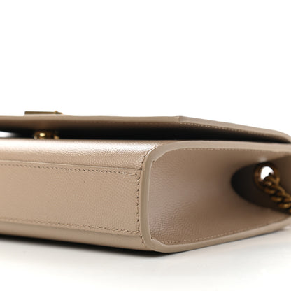 Saint Laurent Grain De Poudre Small Monogram Kate Satchel Dark Beige 11 of 12