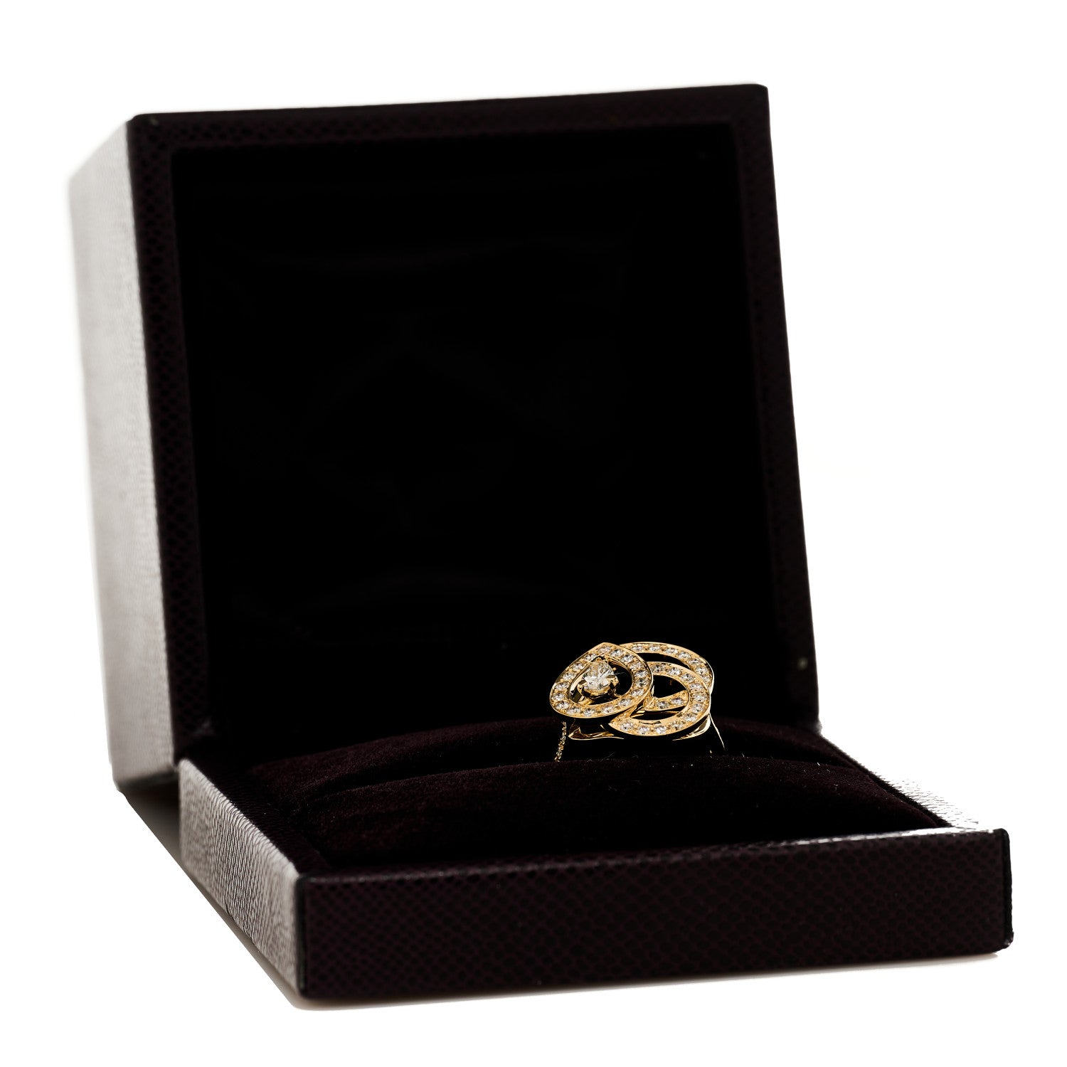 Boucheron 18K Yellow Gold Diamond Ava Deco Ring 49 4.75 8 of 8