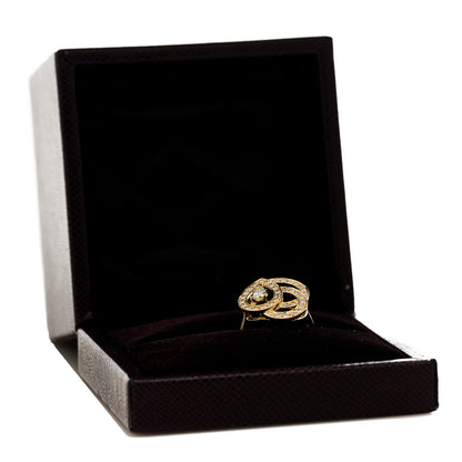 Boucheron 18K Yellow Gold Diamond Ava Deco Ring 49 4.75 8 of 8