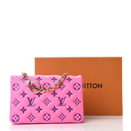 Louis Vuitton Lambskin Embossed Monogram Vuittamins Pochette Coussin Rose Violet 10 of 10