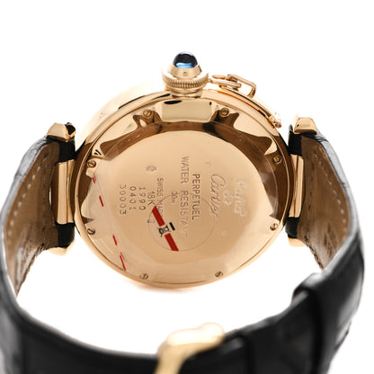 Cartier 18K Yellow Gold Alligator 38mm Pasha de Cartier Perpetual Calendar Quartz Watch 4 of 4