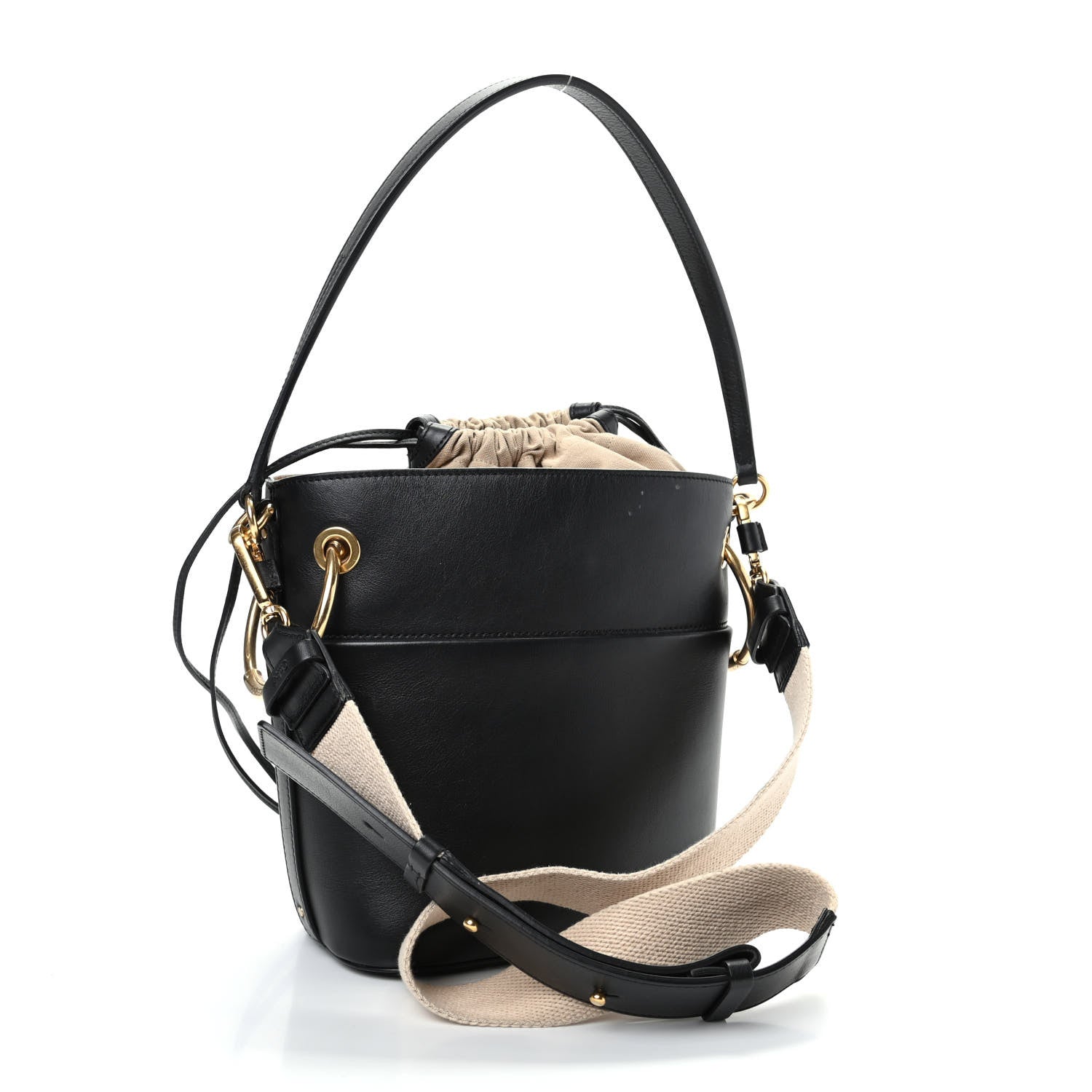 Chloe Smooth Calfskin Small Roy Bucket Bag Black 3 of 10