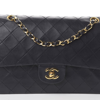 Chanel Lambskin Quilted Medium Double Flap Black 9 of 9