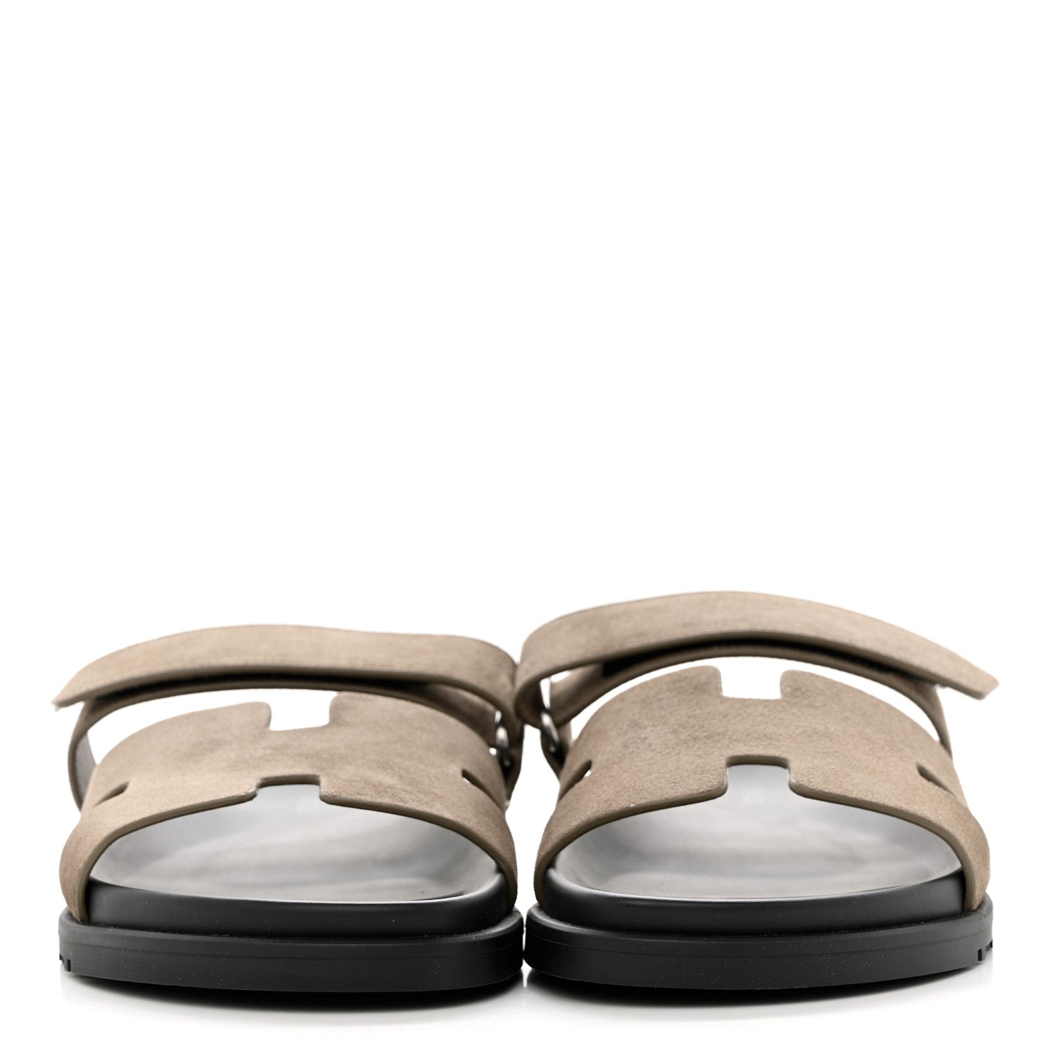 Hermes Suede Goatskin Mens Chypre Sandals 41 Beige Argile 2 of 8