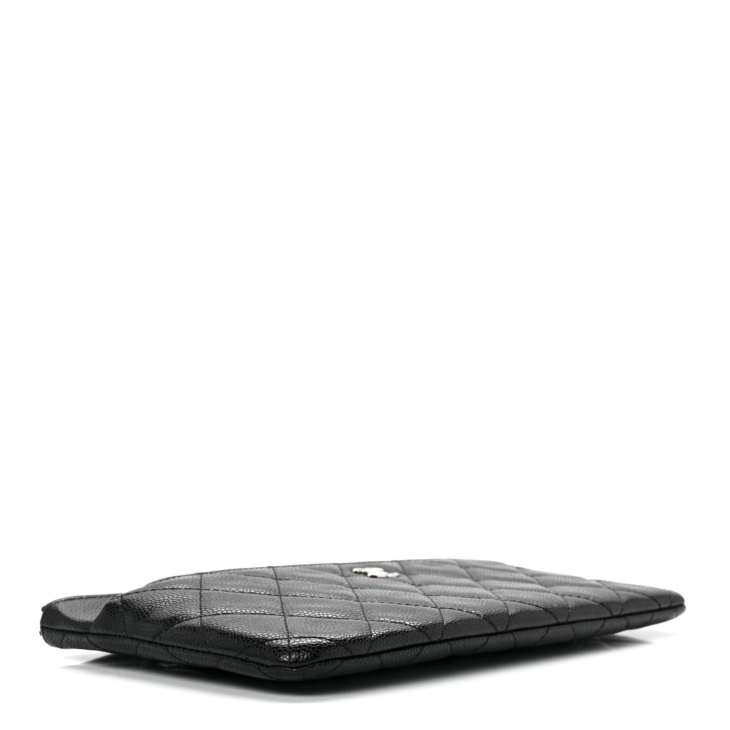 Caviar Quilted Double Zip Cosmetic Case Black