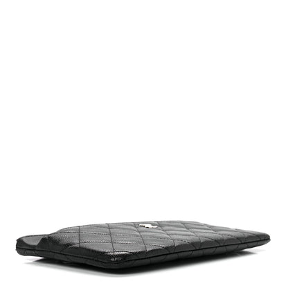 Chanel Caviar Quilted Double Zip Cosmetic Case Black 3 of 11