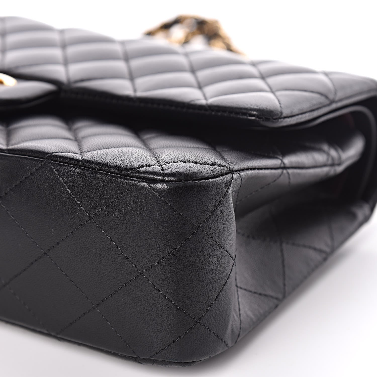 Chanel Lambskin Quilted Medium Double Flap Black 6 of 16
